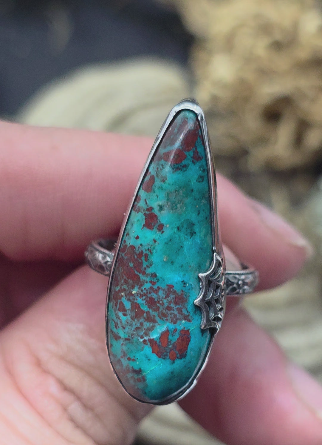 Sonoran sunrise spiderweb ring size 6