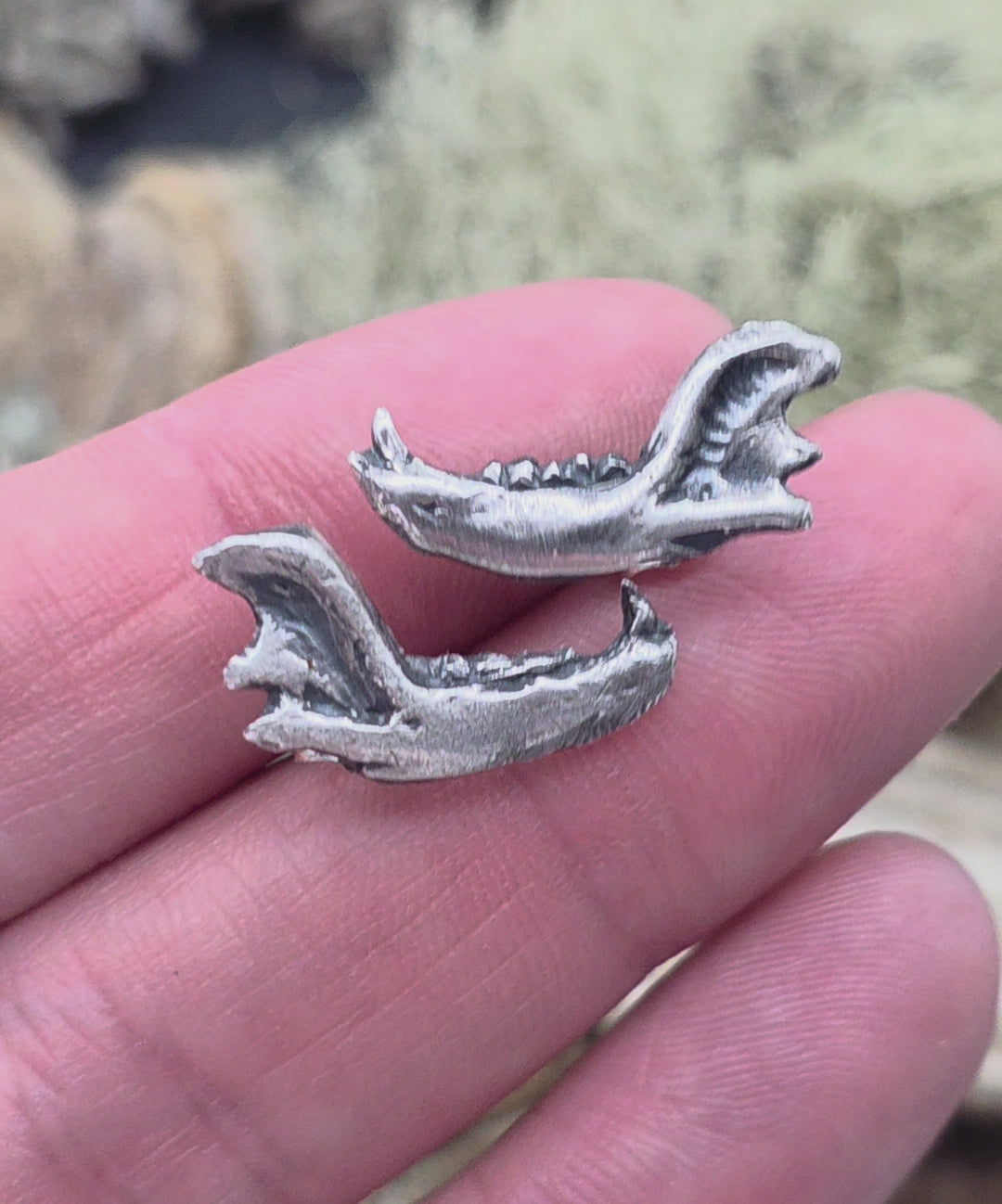 Sterling jawbone studs