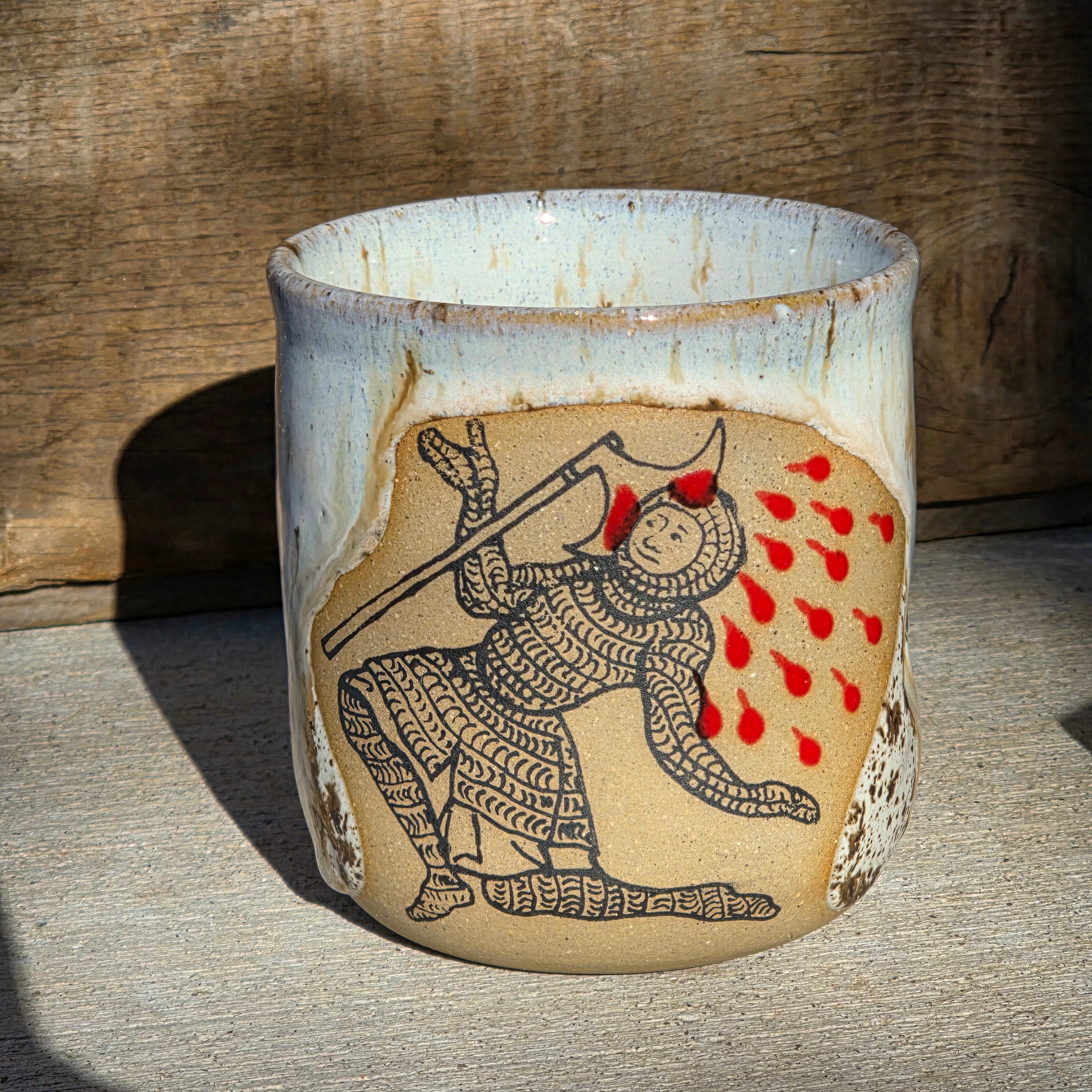 Medieval axe guy tumbler