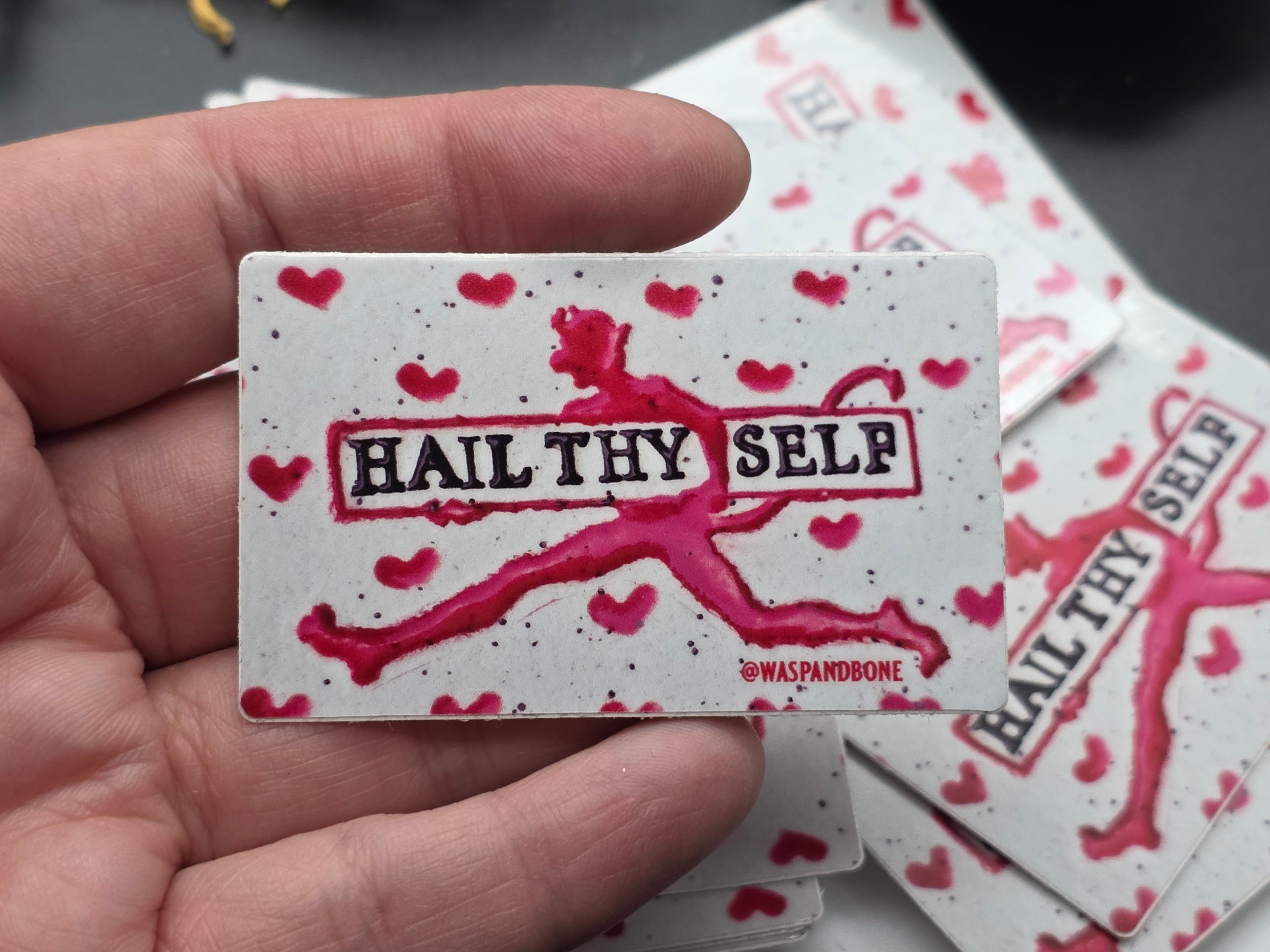 Hail thy self devil sticker